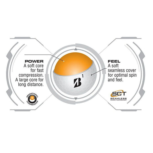 Bridgestone E6 Soft Golf Balls 12Pk, Yellow